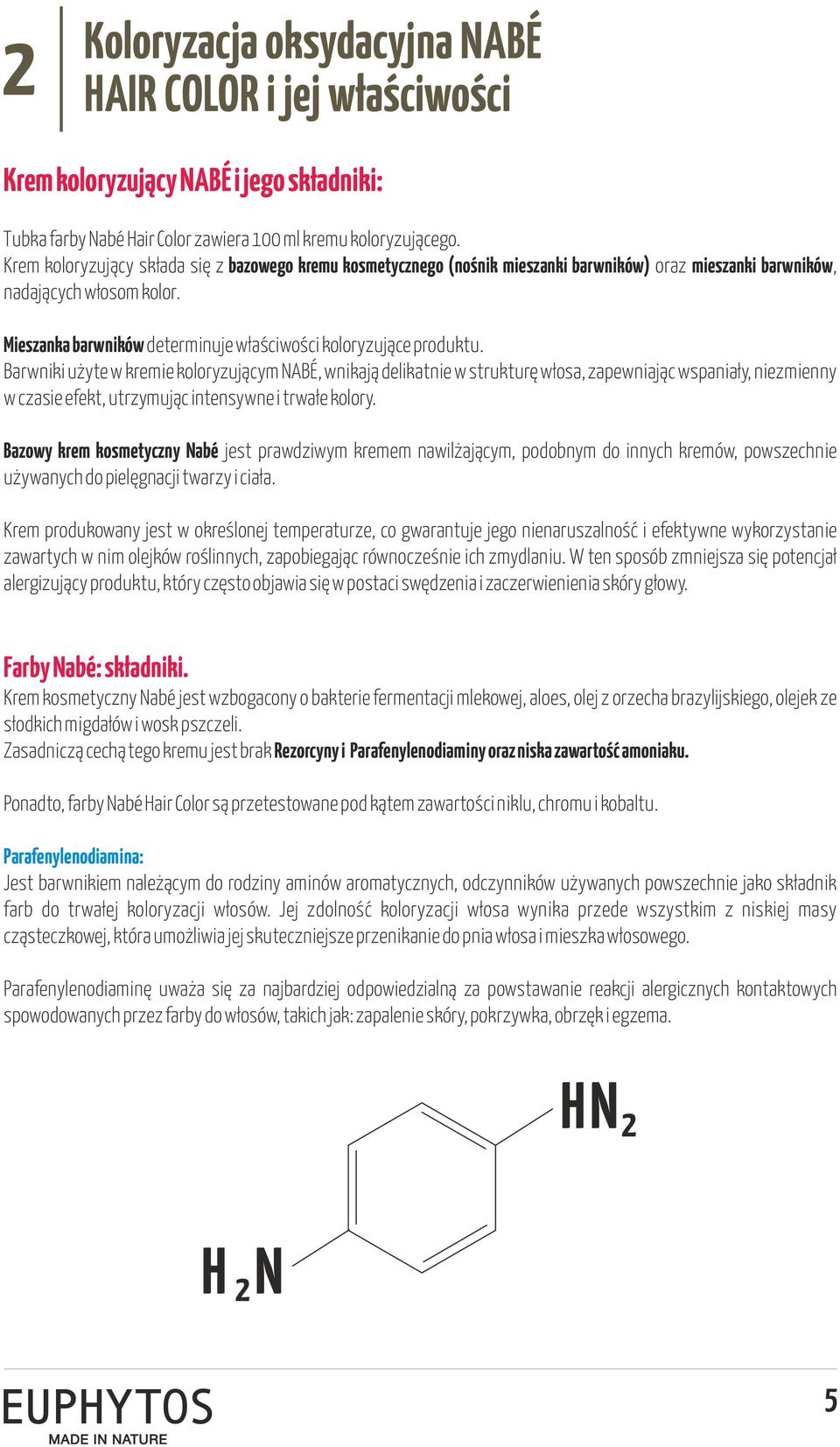 Mieszanka barwników determinuje właściwości koloryzujące produktu.