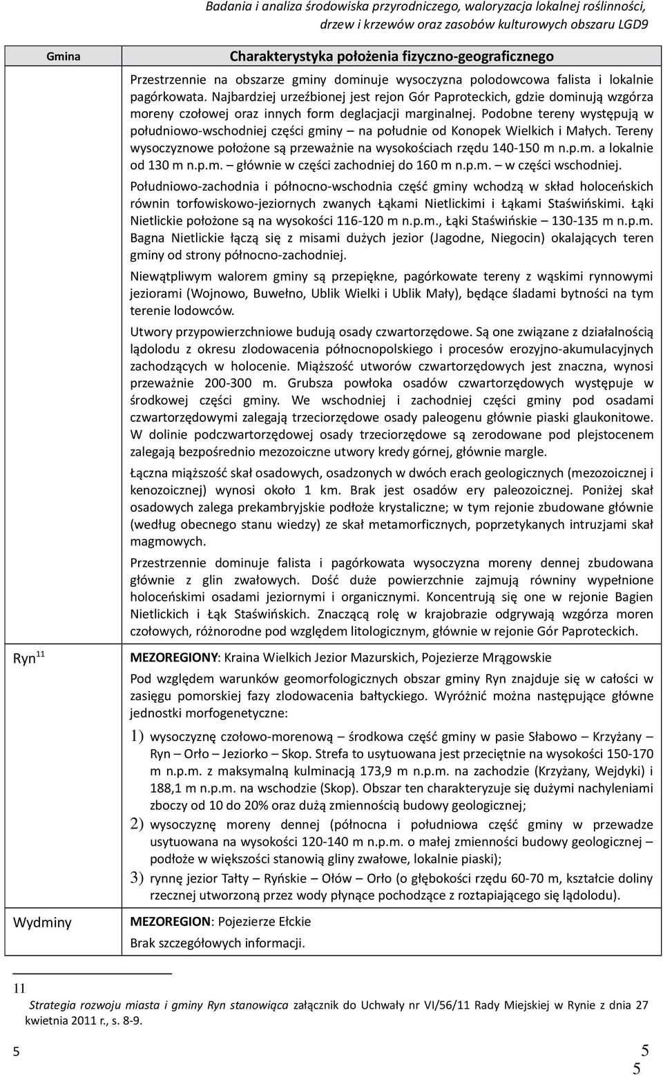 Podobne tereny występują w południowo-wschodniej części gminy na południe od Konopek Wielkich i Małych. Tereny wysoczyznowe położone są przeważnie na wysokościach rzędu 140-150 m n.p.m. a lokalnie od 130 m n.
