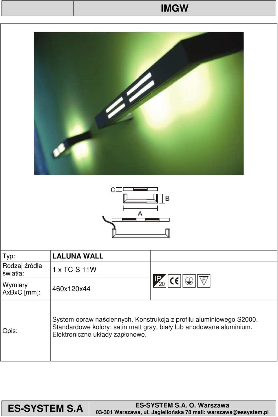 Konstrukcja z profilu aluminiowego S2000.