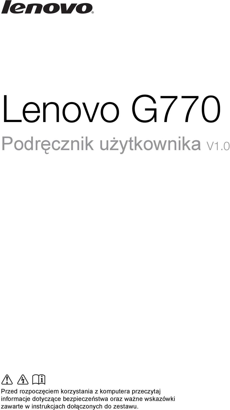 przeczytaj informacje dotyczące bezpieczeństwa