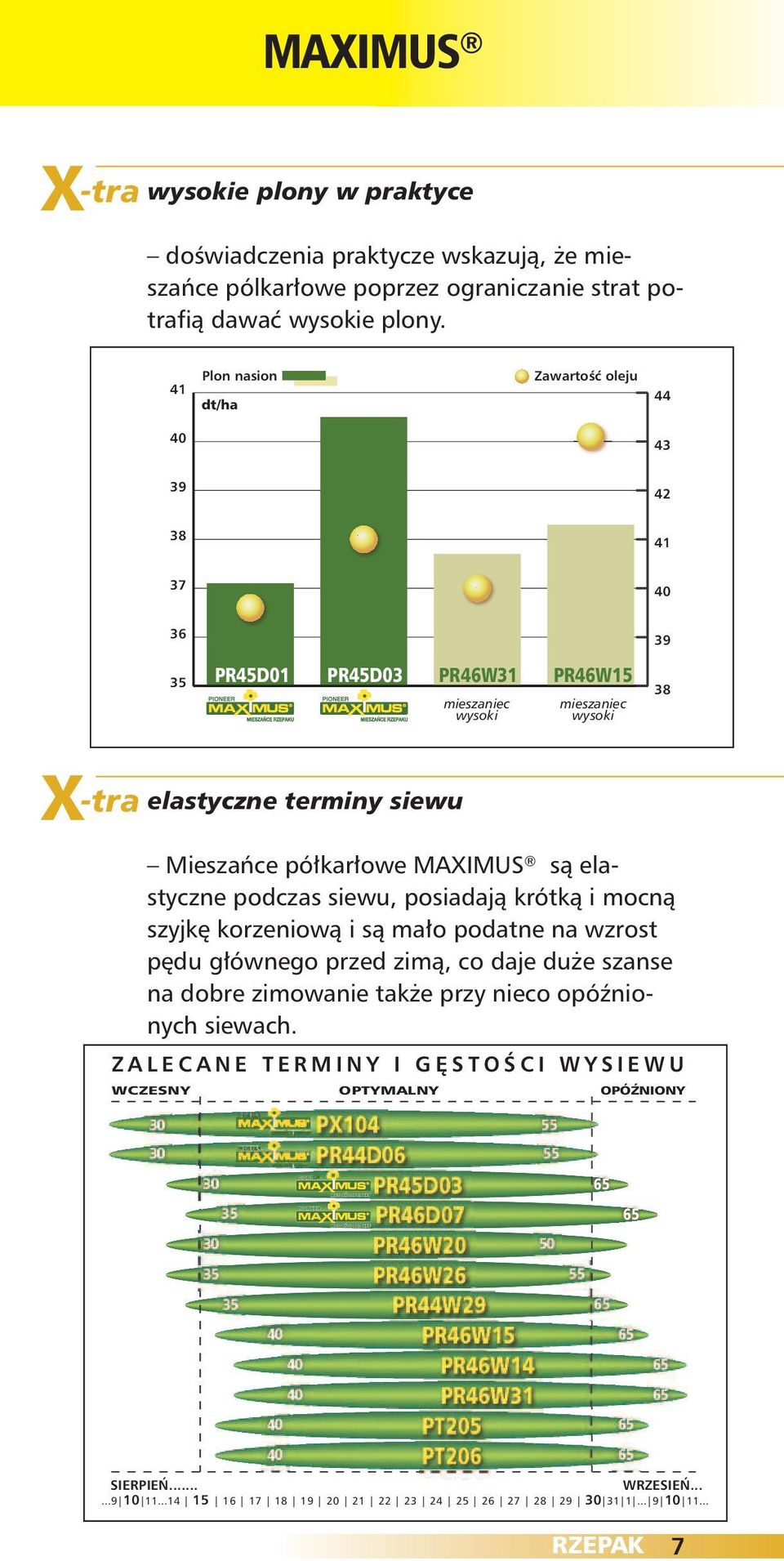 elastyczne podczas siewu, posiadają krótką i mocną szyjkę korzeniową i są mało podatne na wzrost pędu głównego przed zimą, co daje duże szanse na dobre