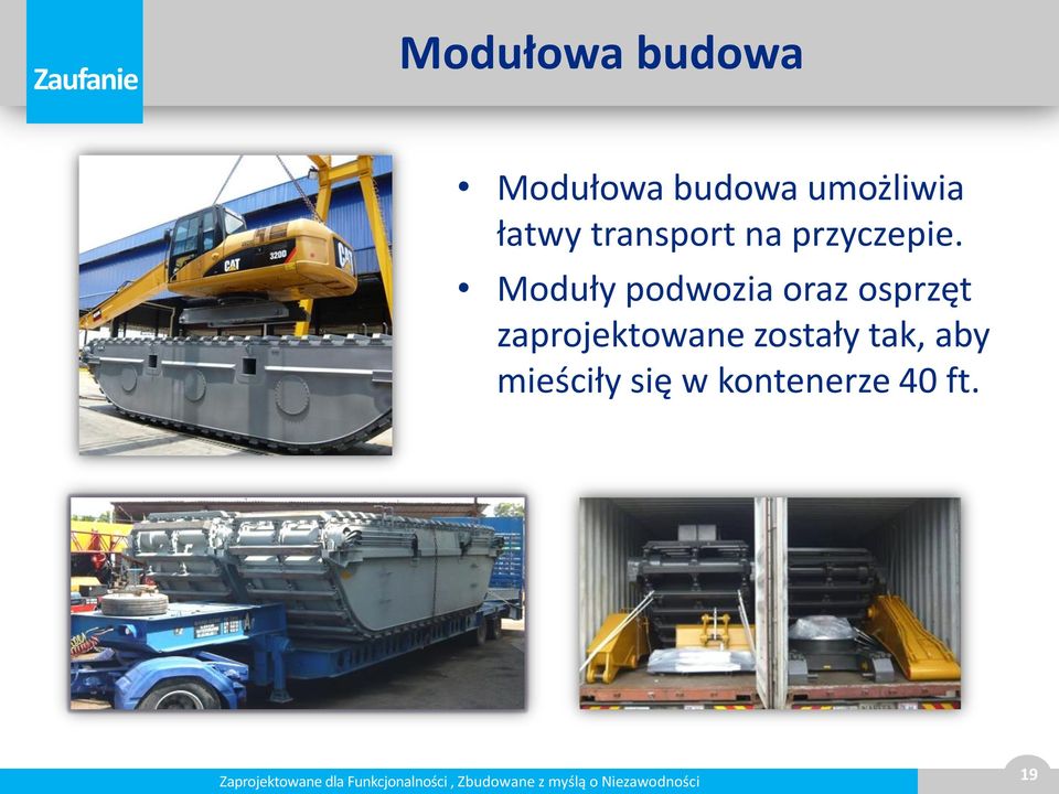Moduły podwozia oraz osprzęt