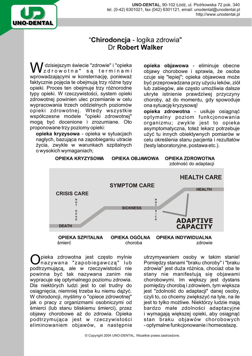 Wtedy wszystkie wspó³czesne modele "opieki zdrowotnej" mog¹ byæ docenione i zrozumiane.