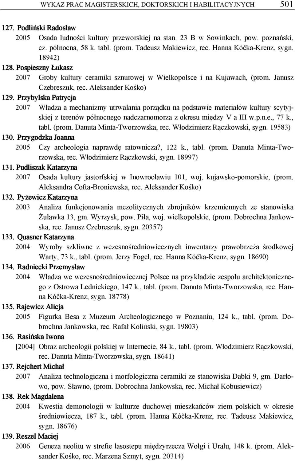 Przybylska Patrycja 2007 Władza a mechanizmy utrwalania porządku na podstawie materiałów kultury scytyjskiej z terenów północnego nadczarnomorza z okresu między V a III w.p.n.e., 77 k., tabl. (prom.