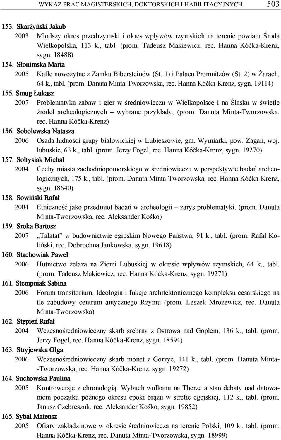 Danuta Minta-Tworzowska, rec. Hanna Kóčka-Krenz, sygn. 19114) 155.