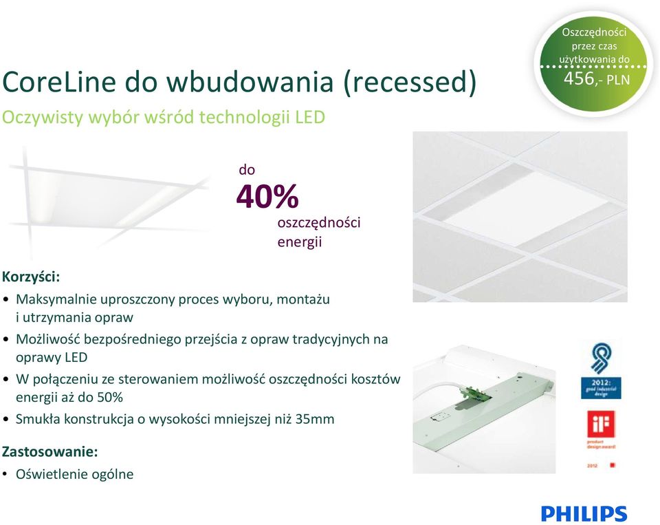 opraw tradycyjnych na oprawy LED W połączeniu ze sterowaniem możliwość oszczędności kosztów energii aż