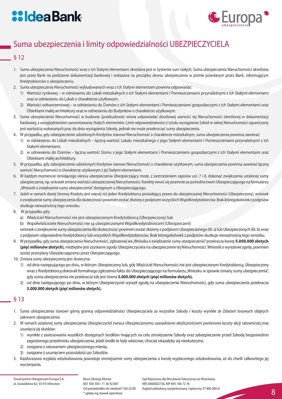 ubezpieczeniu. 2.