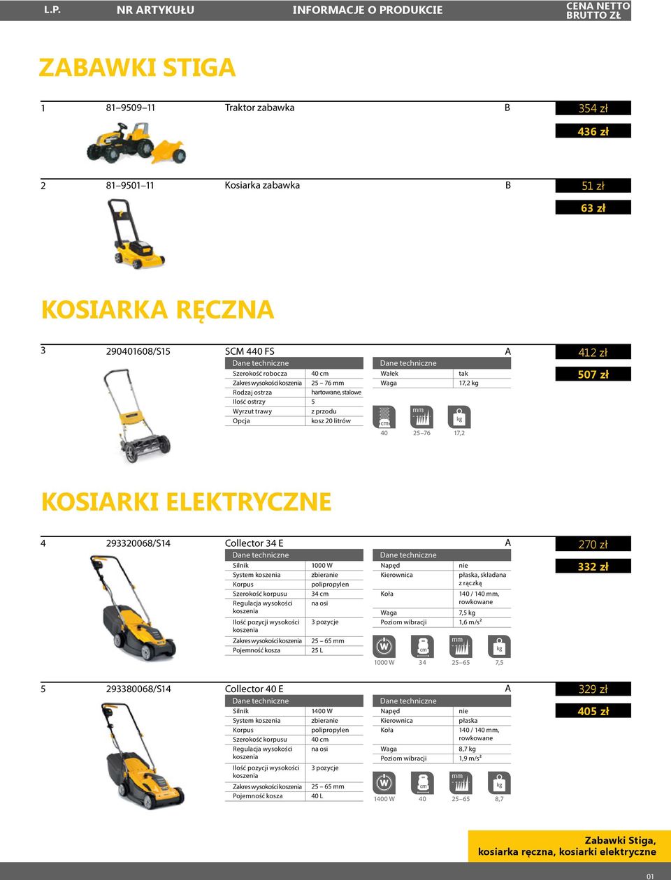 Collector 34 E System Zakres wysokości kosza 1000 W zbieranie polipropylen 34 cm na osi 3 pozycje 25 65 mm 25 L nie płaska, składana z rączką 140 / 140 mm, rowkowane 7,5 kg 1,6 m/s² 270 zł 332 zł