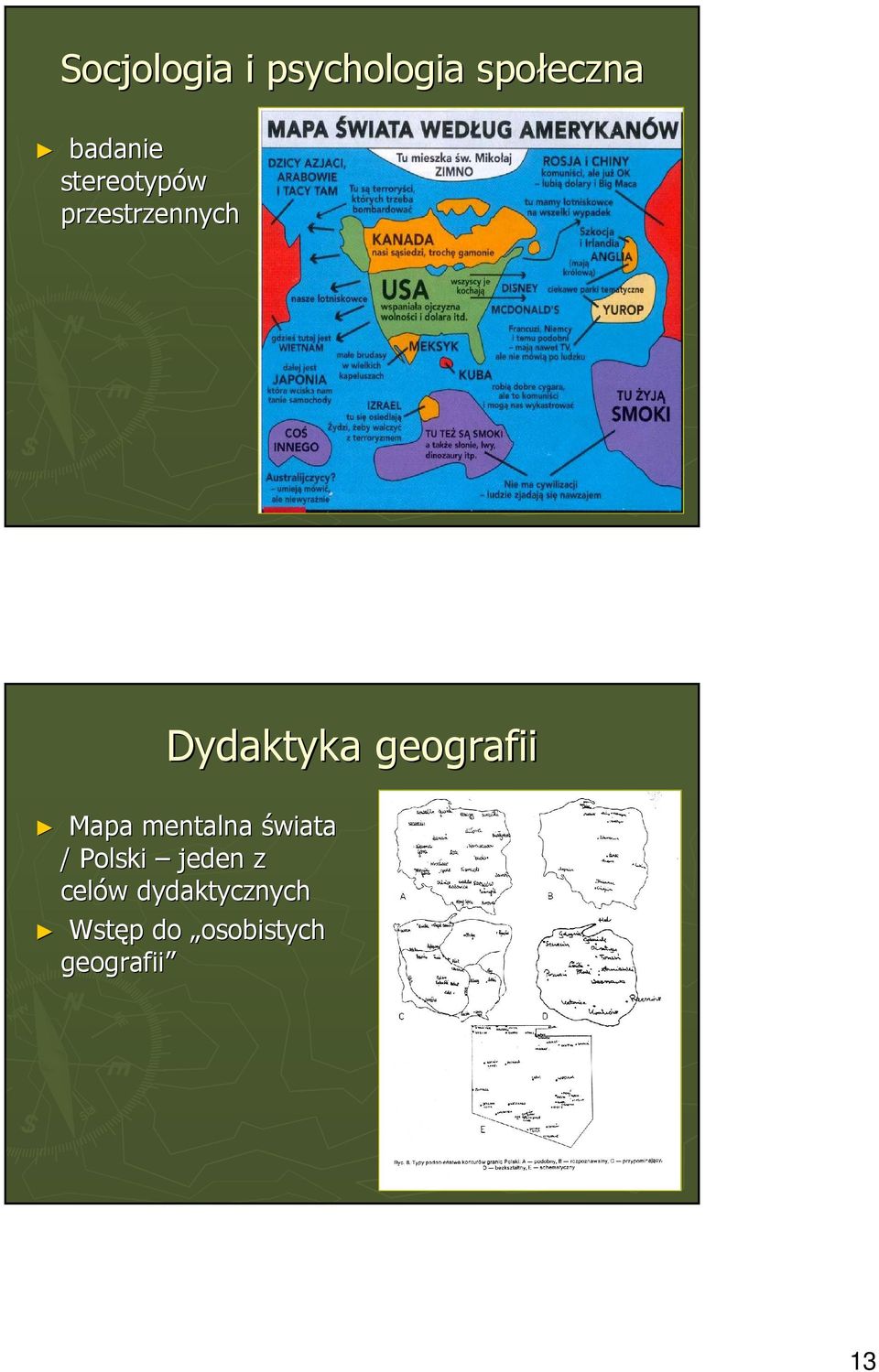 geografii Mapa mentalna świata / Polski