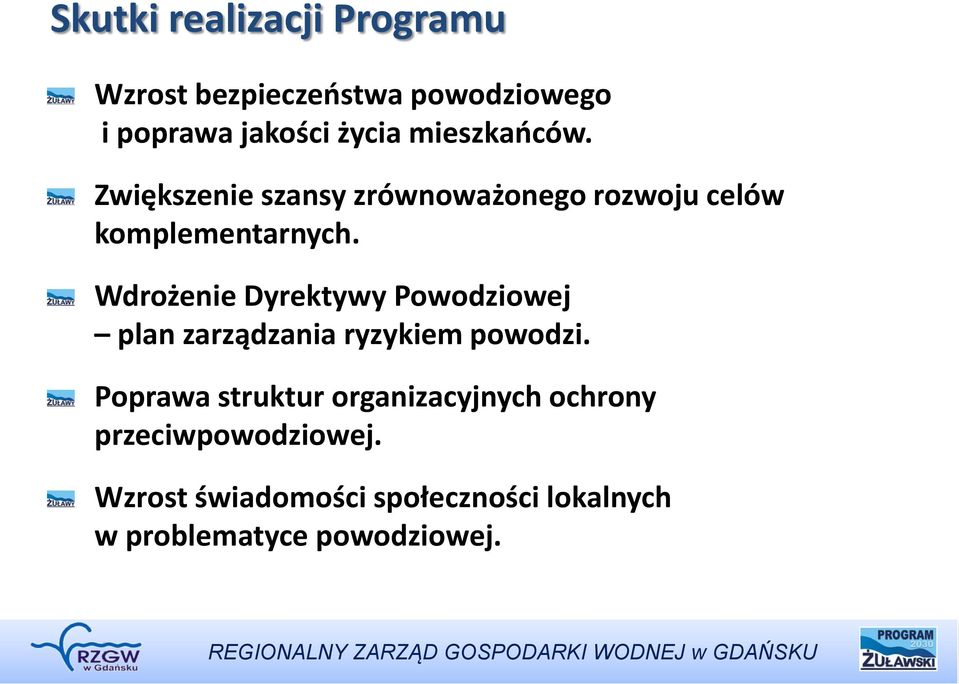Wdrożenie Dyrektywy Powodziowej plan zarządzania ryzykiem powodzi.
