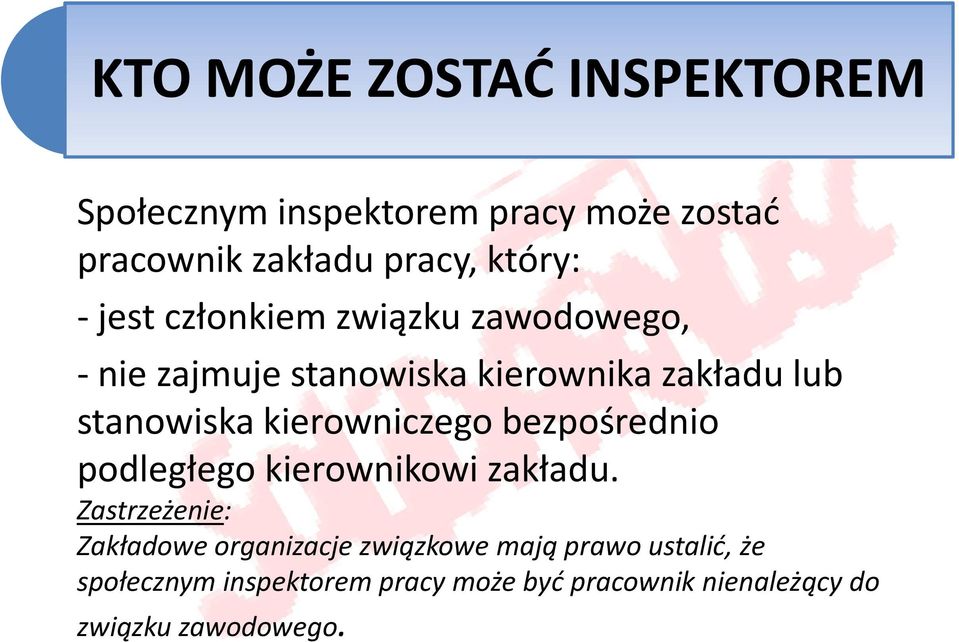 zakładu lub stanowiska kierowniczego bezpośrednio podległego kierownikowi zakładu.