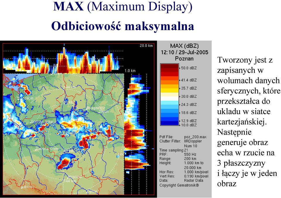 przekształca do ukladu w siatce kartezjańskiej.