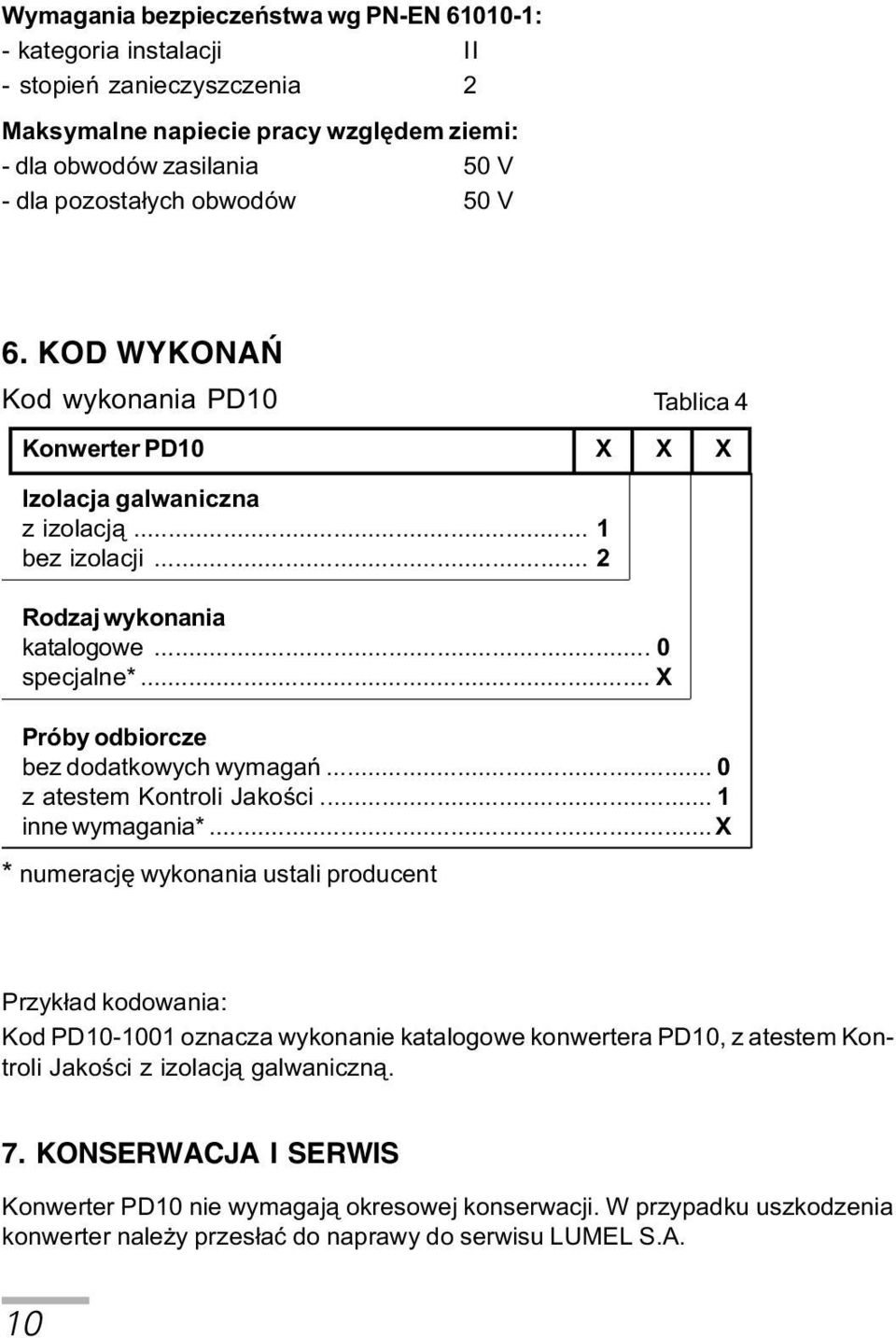 .. 0 z atestem Kontroli Jakoœci... 1 inne wymagania*.