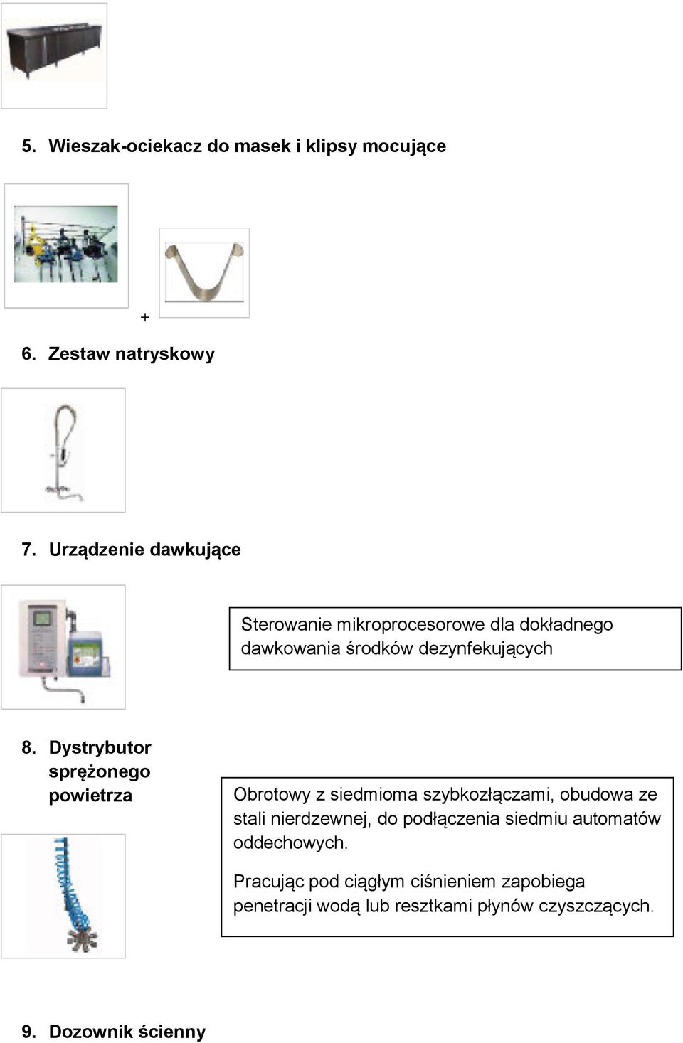 Dystrybutor sprężonego powietrza Obrotowy z siedmioma szybkozłączami, obudowa ze stali nierdzewnej, do