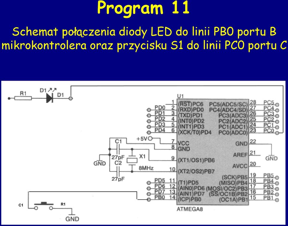 mikrokontrolera oraz przycisku