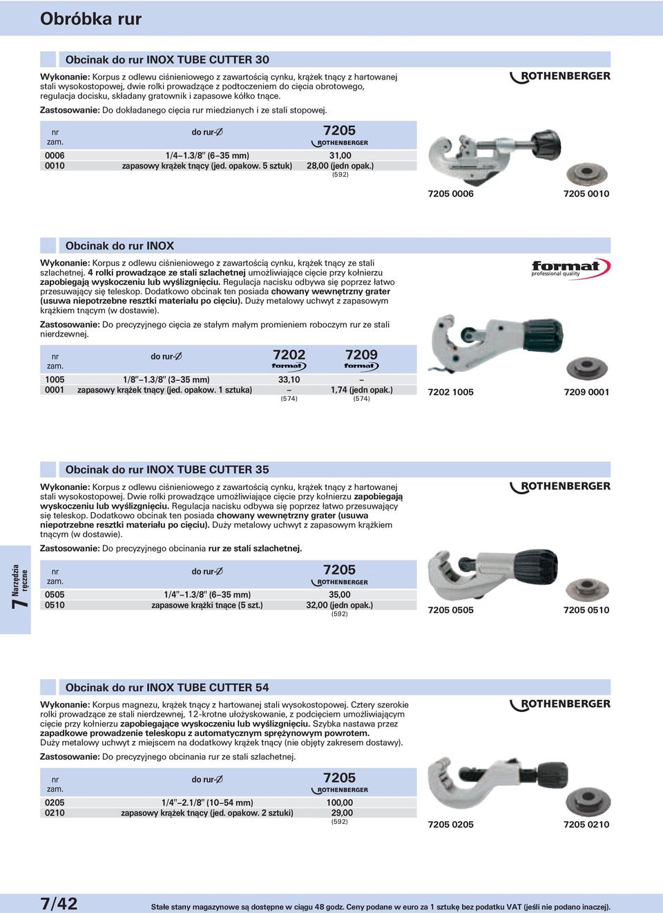 3/8" (635 ) 0010 zapasowy krążek tnący (jed. opakow. 5 sztuk) 31,00 28,00 (jedn opak.