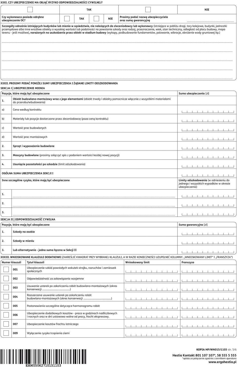 tory kolejowe, budynki, jednostki przemysłowe albo inne wrażliwe obiekty o wysokiej wartości lub podatności na powstanie szkody oraz rodzaj, przeznaczenie, wiek, stan techniczny, odległość od placu