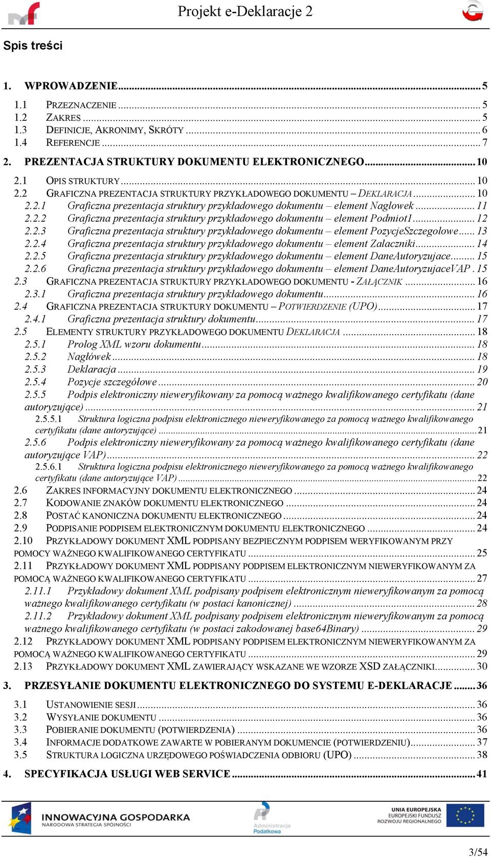 ..12 2.2.3 Graficzna prezentacja struktury przykładowego dokumentu element PozycjeSzczegolowe...13 2.2.4 Graficzna prezentacja struktury przykładowego dokumentu element Zalaczniki...14 2.2.5 Graficzna prezentacja struktury przykładowego dokumentu element DaneAutoryzujace.