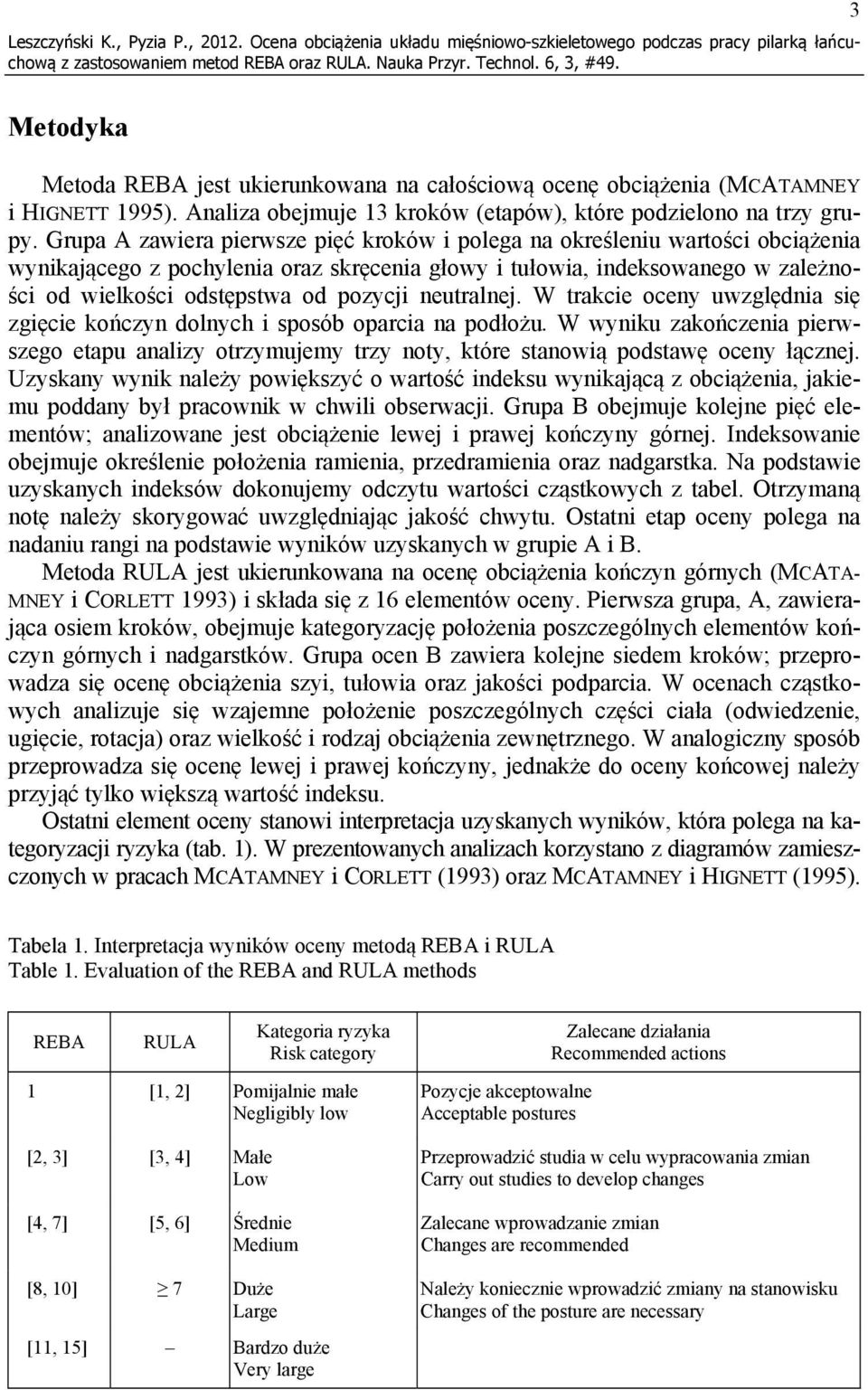 Analiza obejmuje 13 kroków (etapów), które podzielono na trzy grupy.