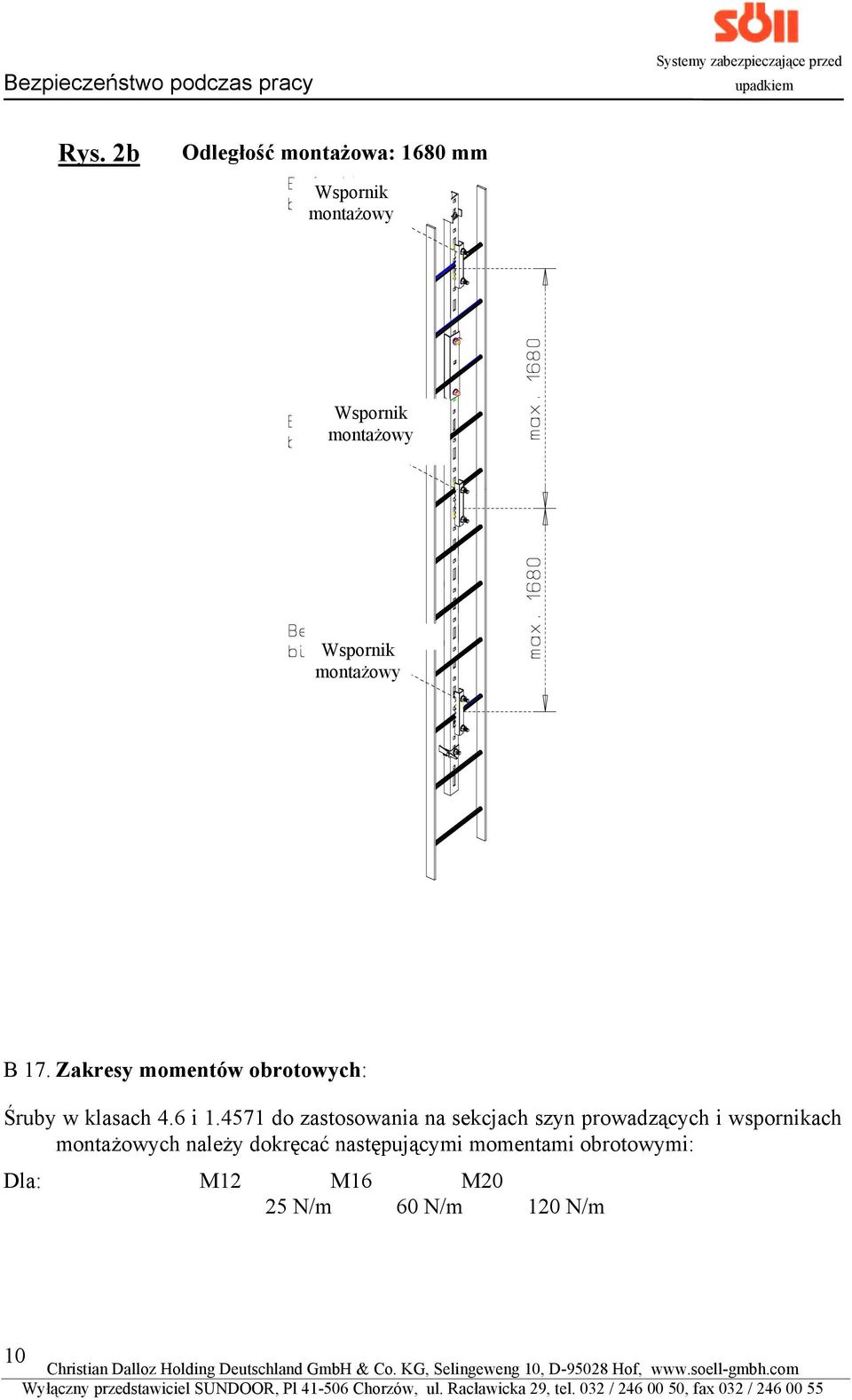 4571 do zastosowania na sekcjach szyn prowadzących i wspornikach montażowych