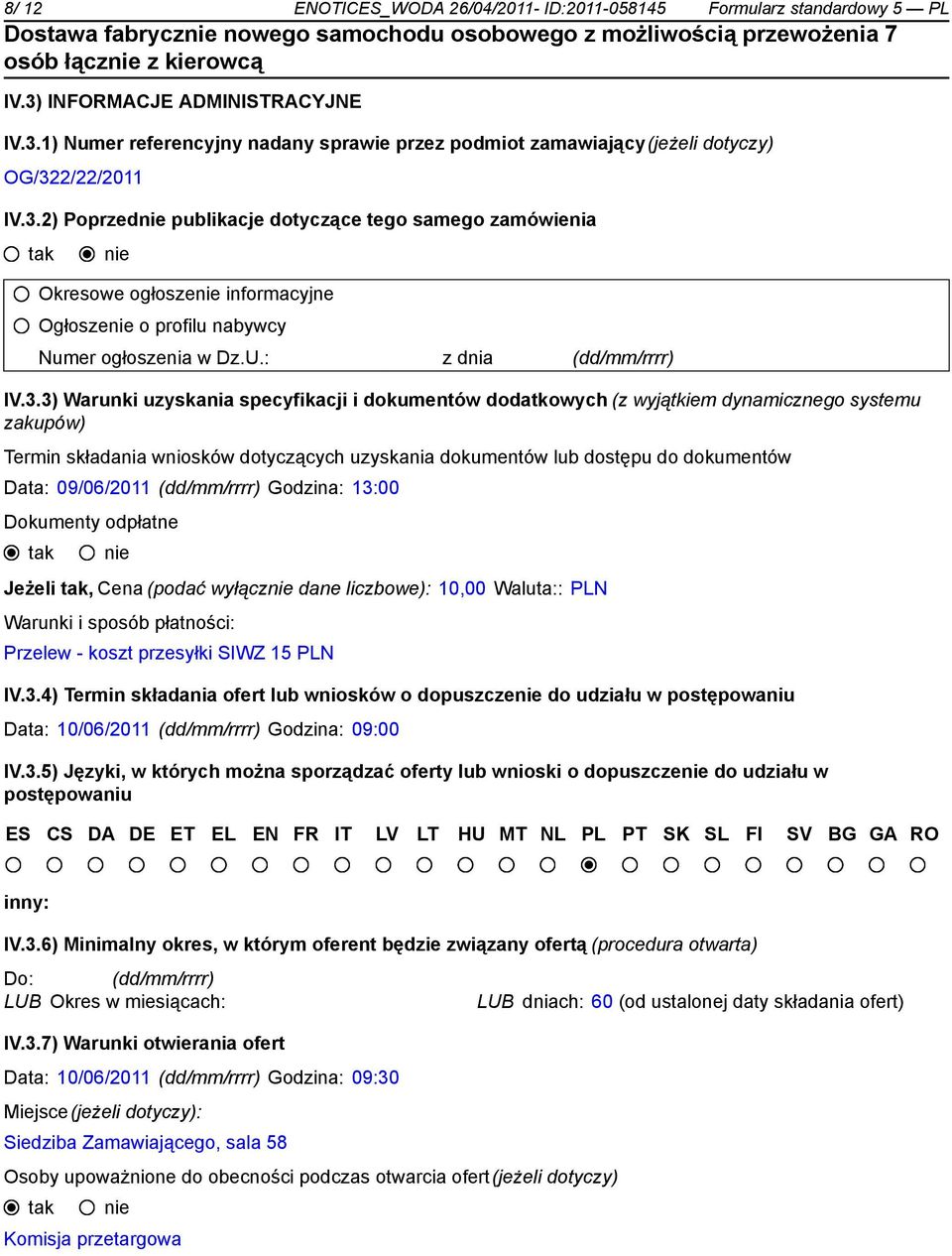 U.: z dnia _ (dd/mm/rrrr) IV.3.