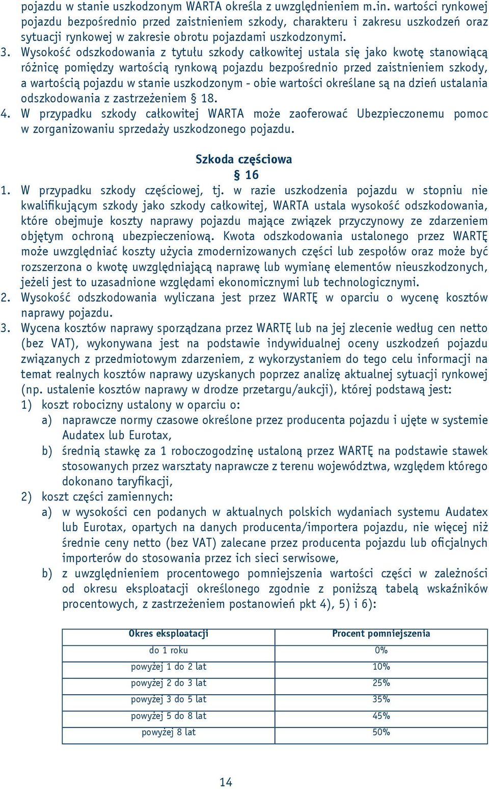 Wysokość odszkodowania z tytułu szkody całkowitej ustala się jako kwotę stanowiącą różnicę pomiędzy wartością rynkową pojazdu bezpośrednio przed zaistnieniem szkody, a wartością pojazdu w stanie