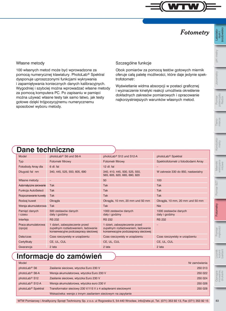 Po zapisaniu w pamięci można używać własne testy tak samo łatwo, jak testy gotowe dzięki trójpozycyjnemu numerycznemu sposobowi wyboru metody.