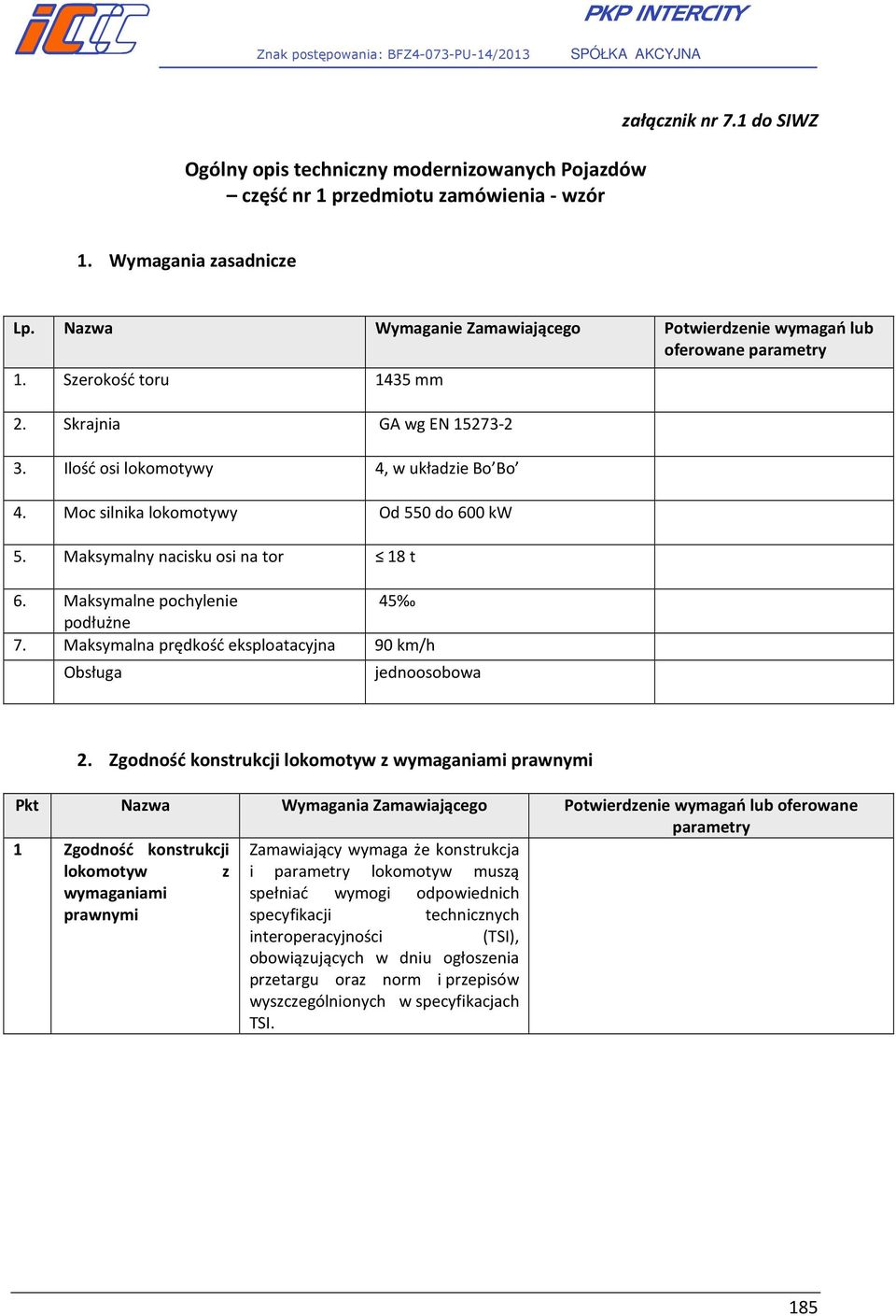Maksymalne pochylenie 45 podłużne 7. Maksymalna prędkość eksploatacyjna 90 km/h Obsługa jednoosobowa 2.