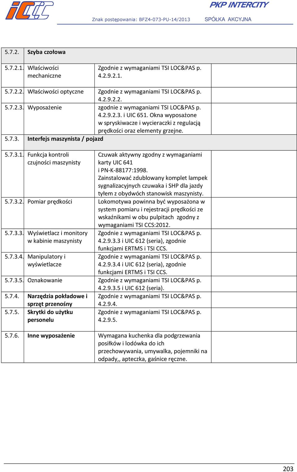 Funkcja kontroli czujności maszynisty Czuwak aktywny zgodny z wymaganiami karty UIC 641 i PN-K-88177:1998.