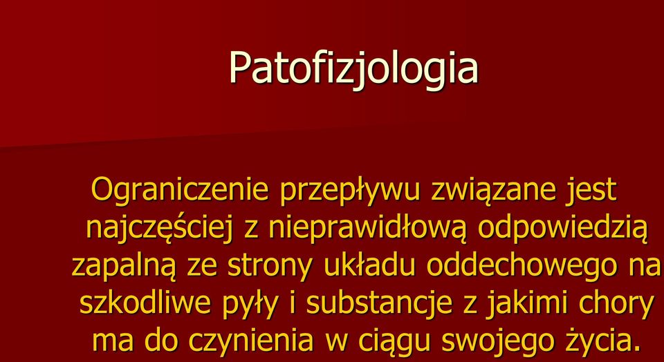 strony układu oddechowego na szkodliwe pyły i