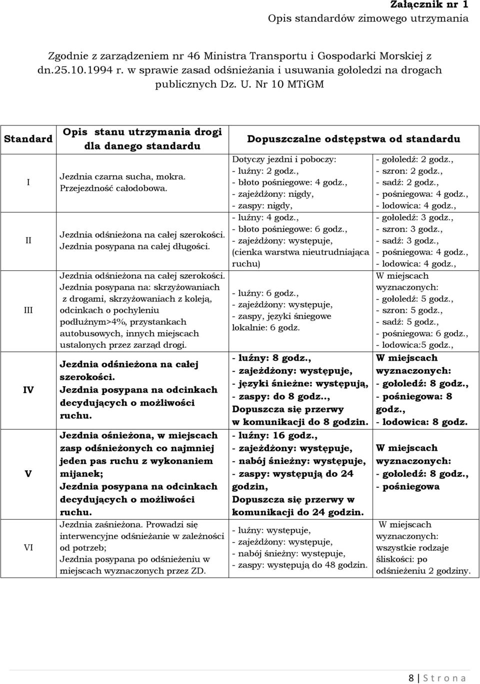 Przejezdność całodobowa. Jezdnia odśnieżona na całej szerokości.