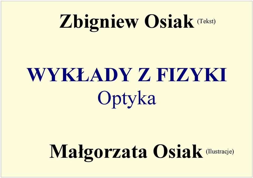 FIZYKI Optyka