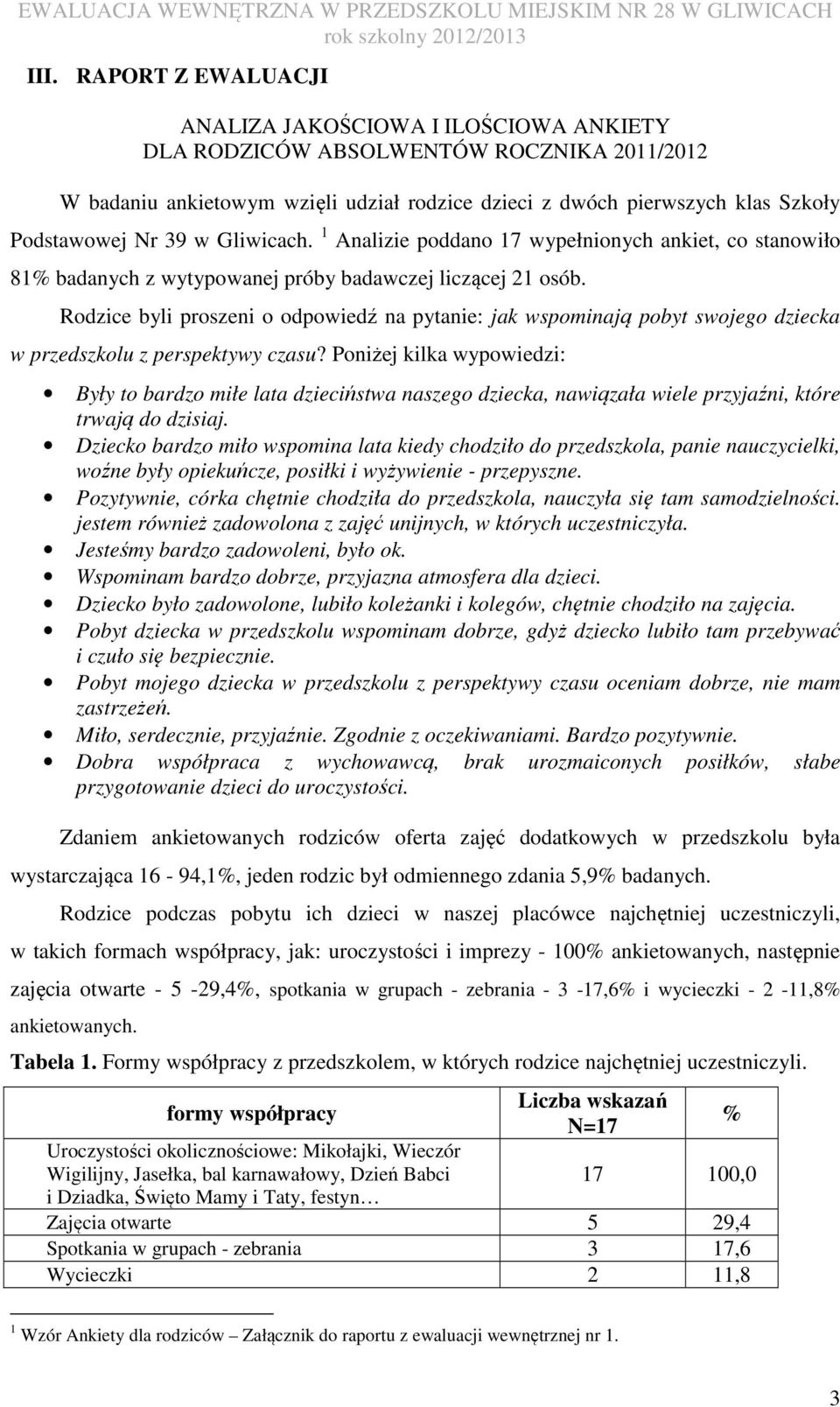 Rodzice byli proszeni o odpowiedź na pytanie: jak wspominają pobyt swojego dziecka w przedszkolu z perspektywy czasu?