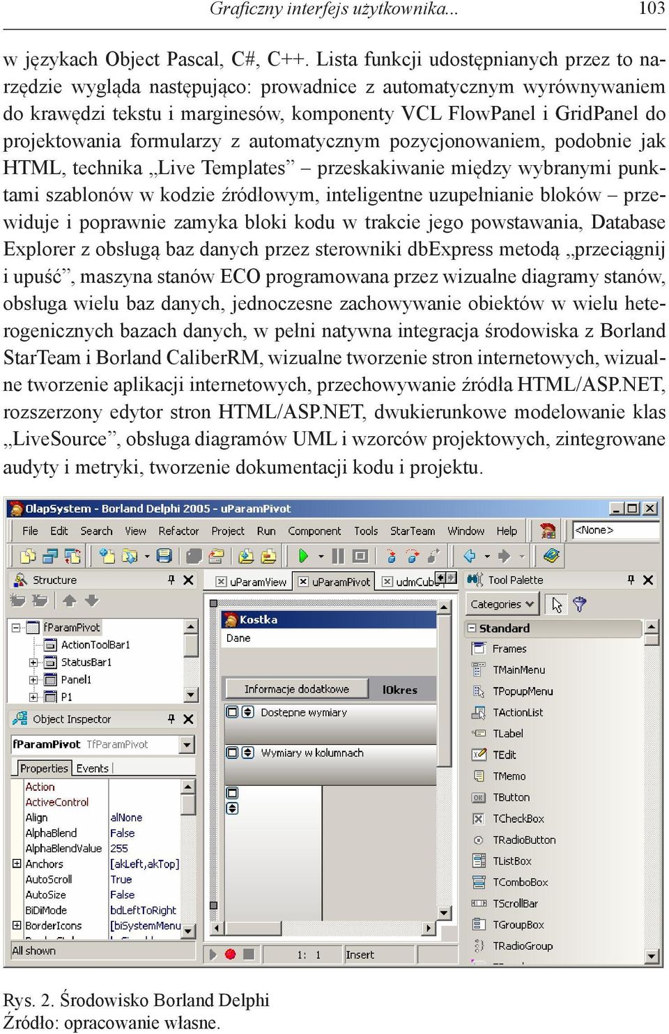 formularzy z automatycznym pozycjonowaniem, podobnie jak HTML, technika Live Templates przeskakiwanie między wybranymi punktami szablonów w kodzie źródłowym, inteligentne uzupełnianie bloków