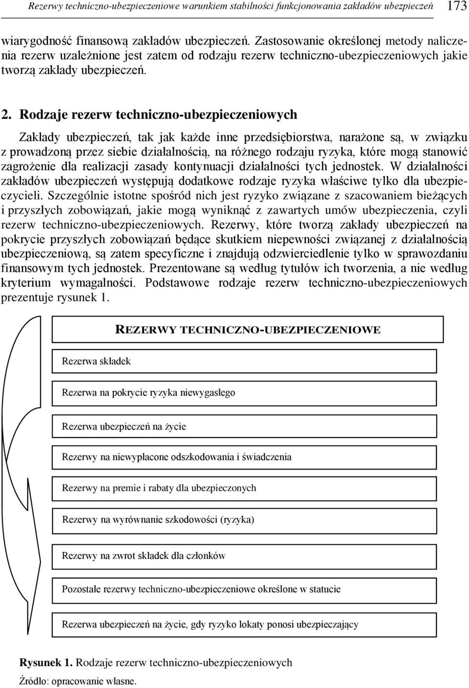 Rodzaje rezerw techniczno-ubezpieczeniowych Zakłady ubezpieczeń, tak jak każde inne przedsiębiorstwa, narażone są, w związku z prowadzoną przez siebie działalnością, na różnego rodzaju ryzyka, które