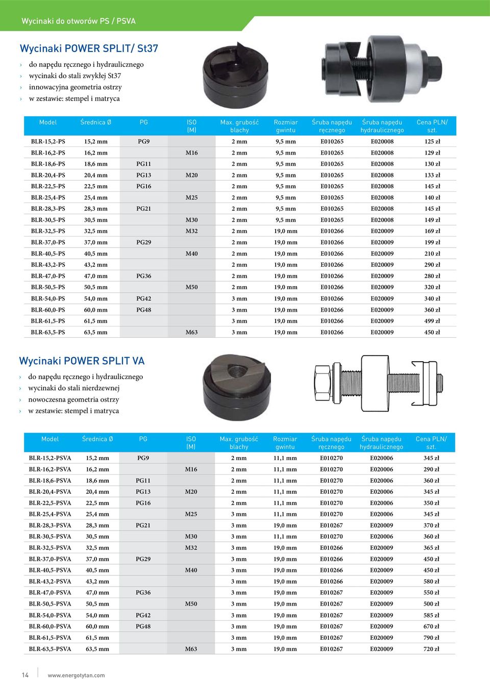 BLR-15,2-PS 15,2 mm PG9 2 mm 9,5 mm E010265 E020008 125 zł BLR-16,2-PS 16,2 mm M16 2 mm 9,5 mm E010265 E020008 129 zł BLR-18,6-PS 18,6 mm PG11 2 mm 9,5 mm E010265 E020008 130 zł BLR-20,4-PS 20,4 mm
