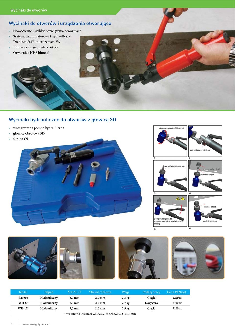3D siła 70 kn Model Napęd Stal ST37 Stal nierdzewna Waga Rodzaj pracy Cena PLN/szt.