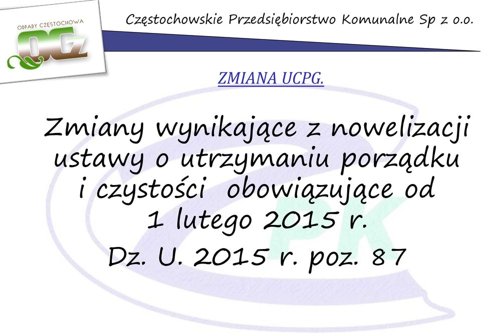 wynikające z nowelizacji ustawy o