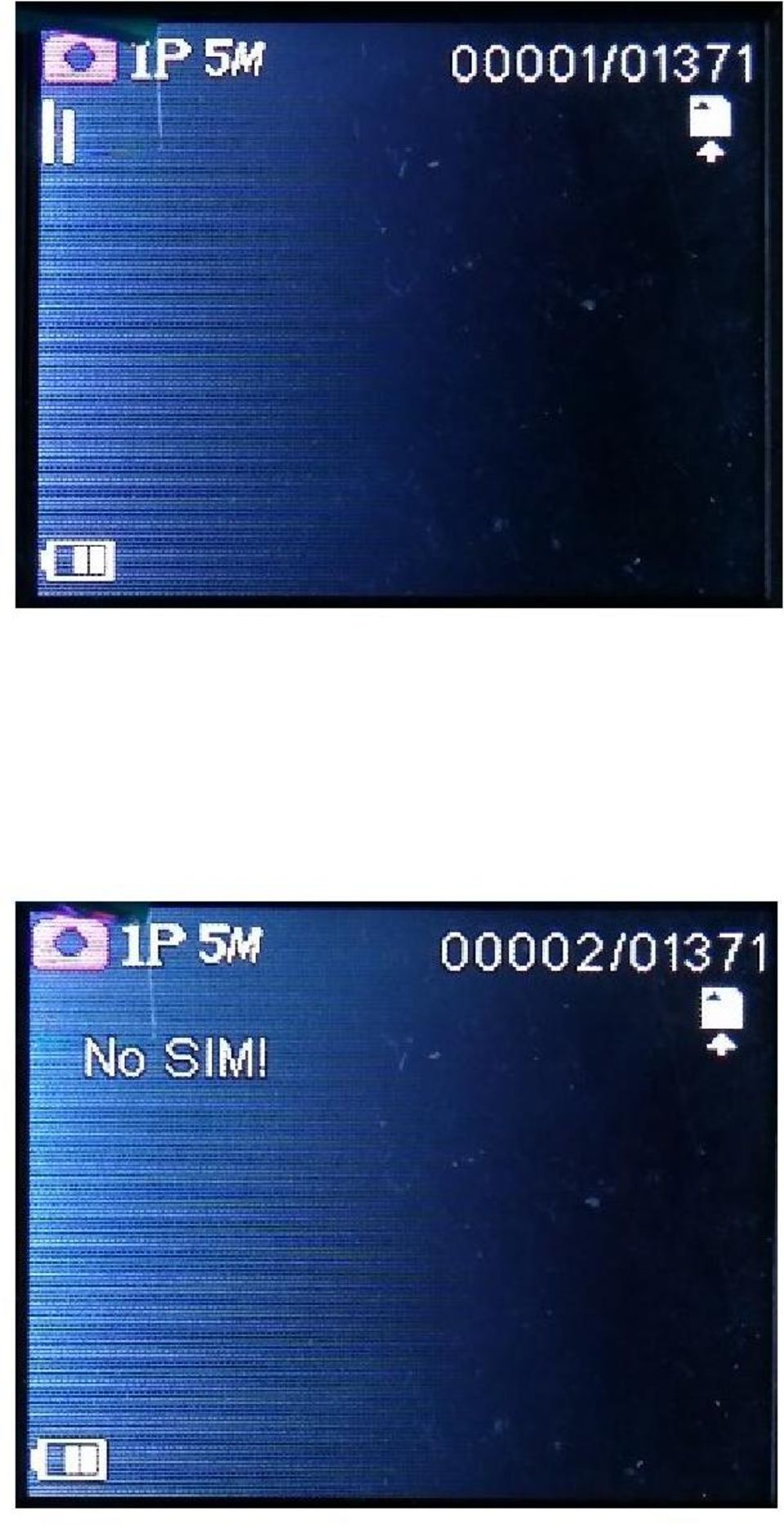Działanie funkcji MMS i GPRS może zostać jedynie uruchomione i przetestowane gdy kamera nawiąże połączenie z kartą SIM. 7.
