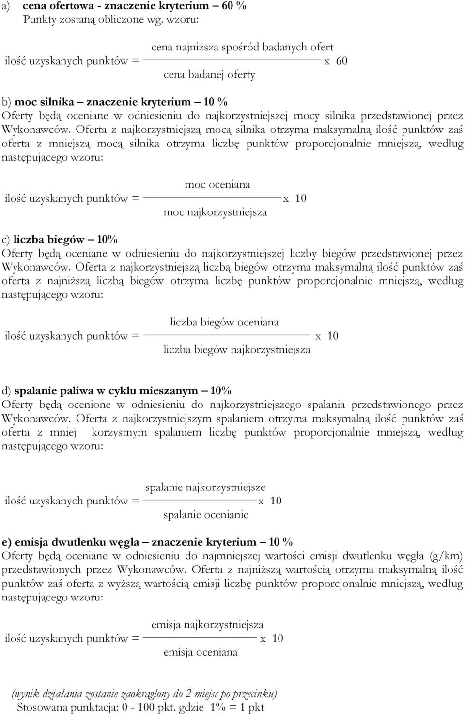 silnika przedstawionej przez Wykonawców.