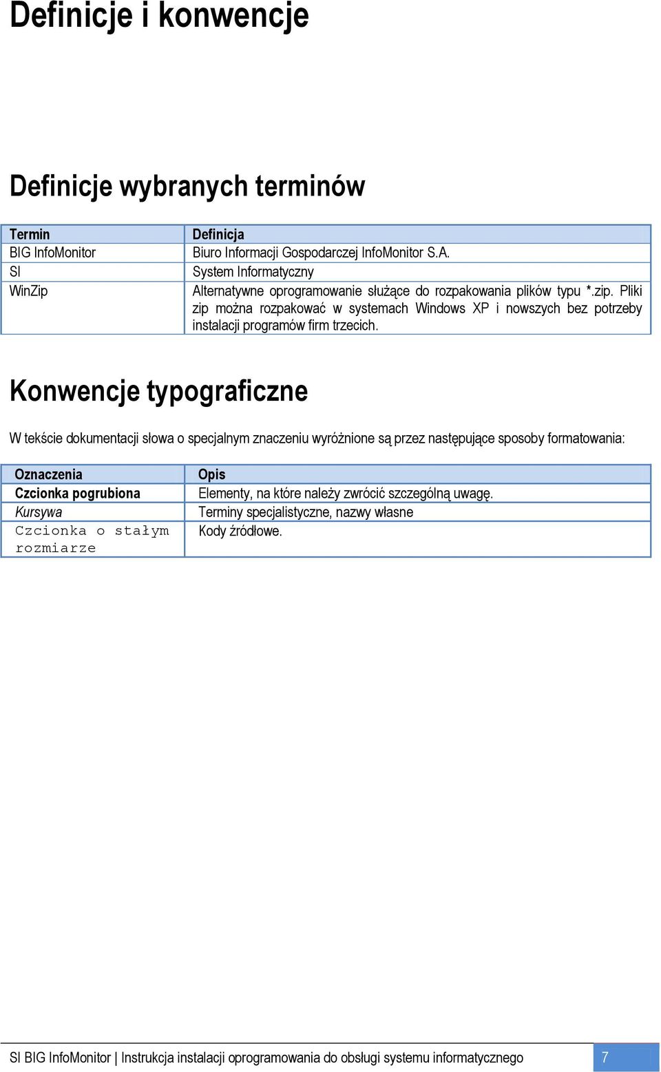 Pliki zip można rozpakować w systemach Windows XP i nowszych bez potrzeby instalacji programów firm trzecich.