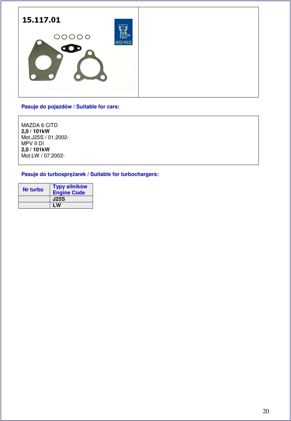 101kW Mot.J25S / 01.