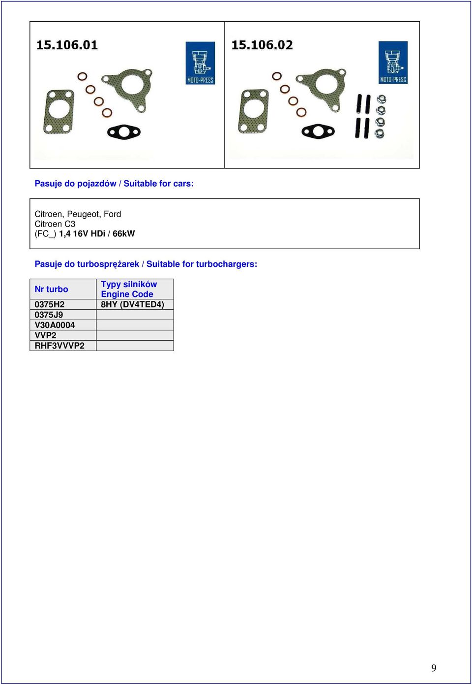 (FC_) 1,4 16V HDi / 66kW Nr turbo 0375H2