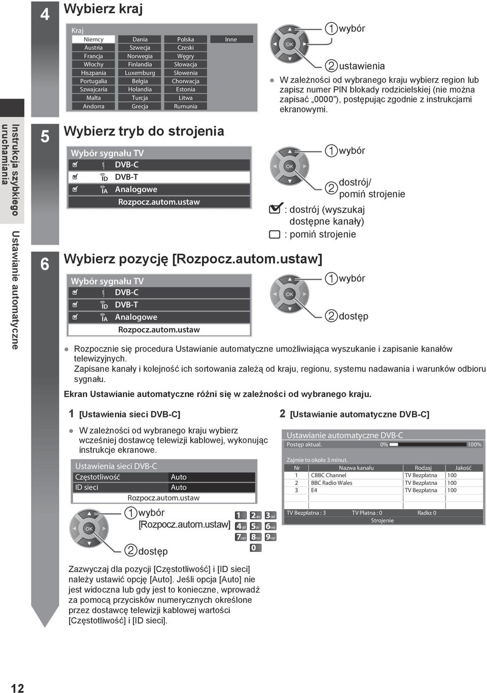 ustaw Wybierz pozycję [Rozpocz.autom.