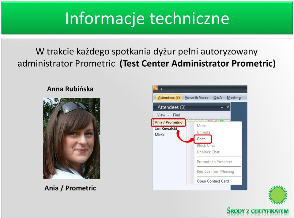 administrator Prometric (Test Center