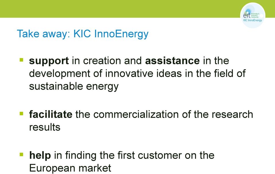 sustainable energy facilitate the commercialization of the