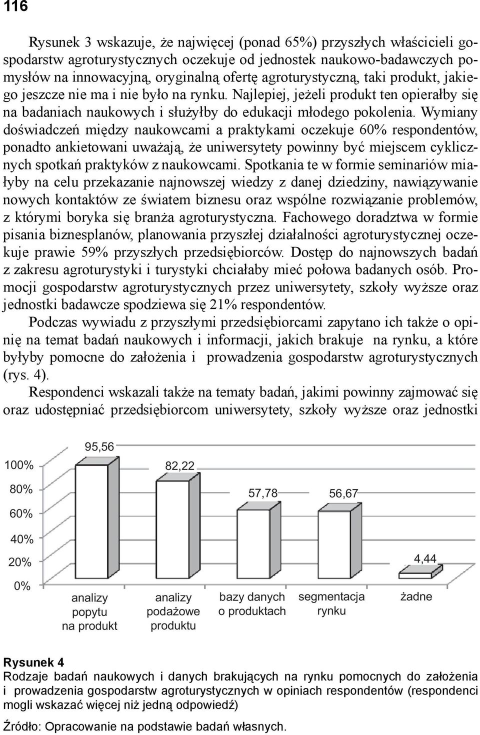 Wymiany doświadczeń między naukowcami a praktykami oczekuje 60% respondentów, ponadto ankietowani uważają, że uniwersytety powinny być miejscem cyklicznych spotkań praktyków z naukowcami.