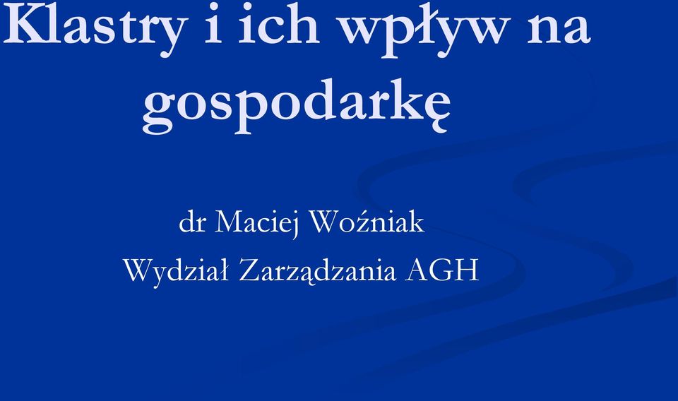 gospodarkę dr