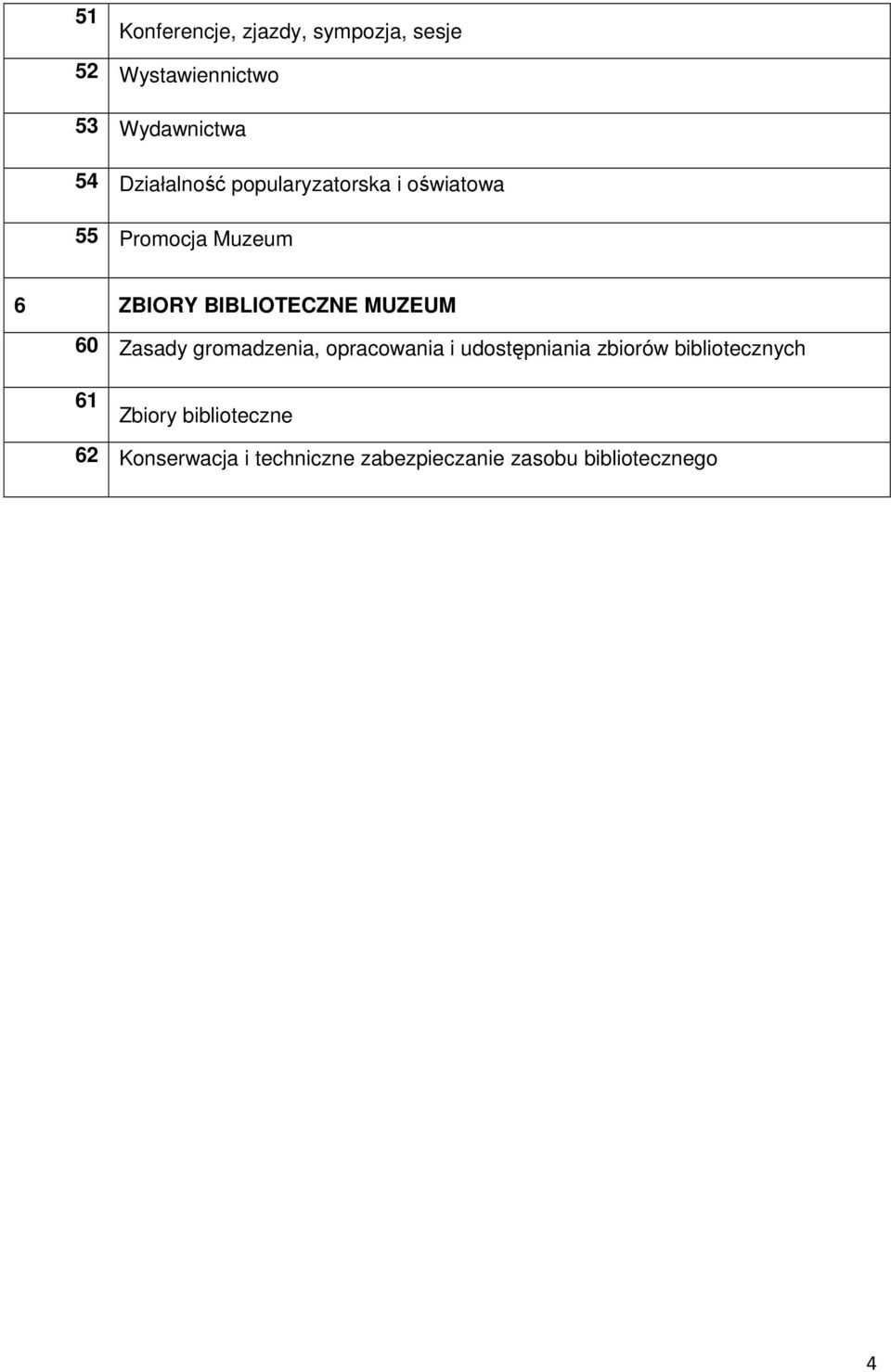 MUZEUM 60 Zasady gromadzenia, opracowania i udostępniania zbiorów bibliotecznych