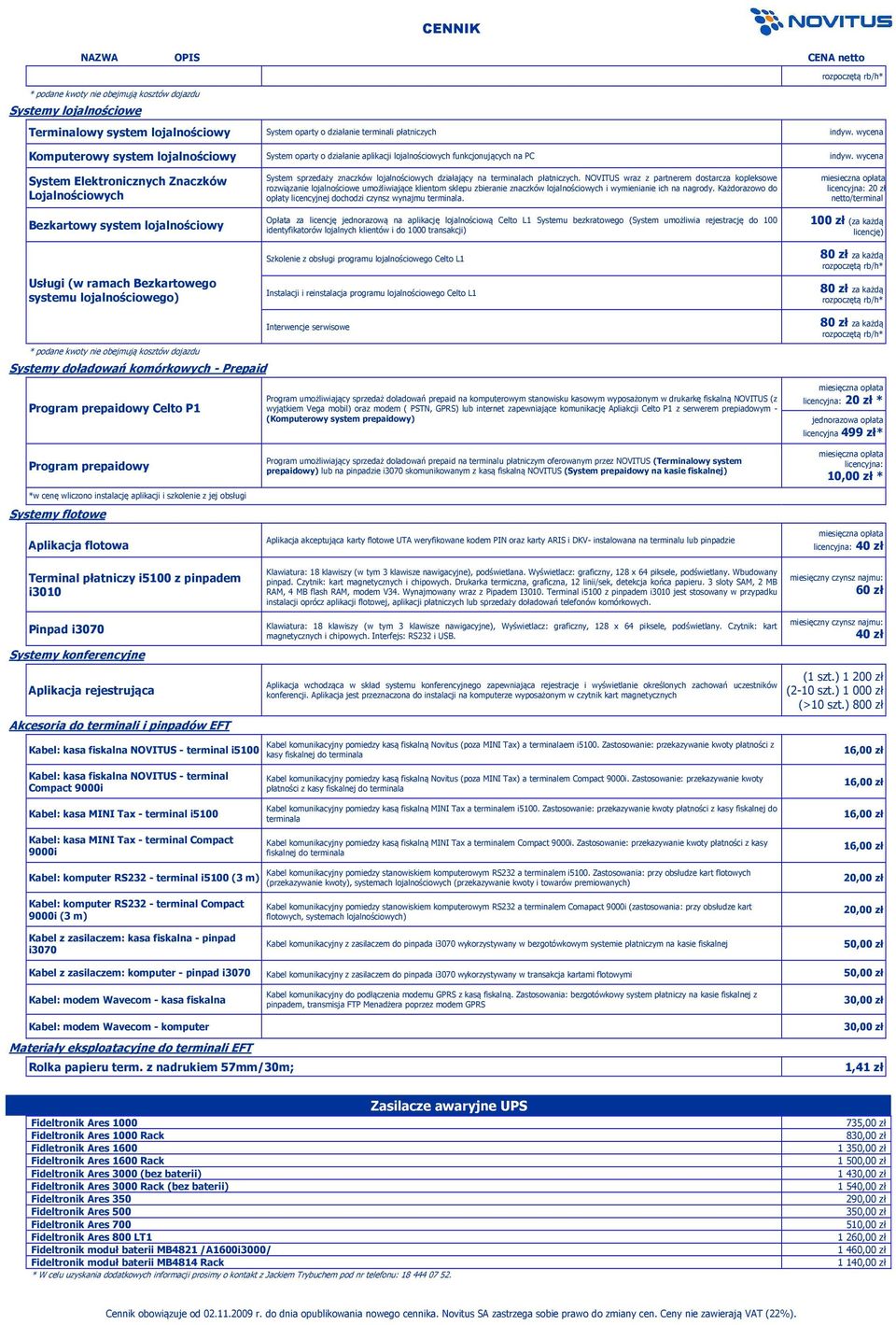 wycena System Elektronicznych Znaczków Lojalnościowych Bezkartowy system lojalnościowy Usługi (w ramach Bezkartowego systemu lojalnościowego) System sprzedaży znaczków lojalnościowych działający na